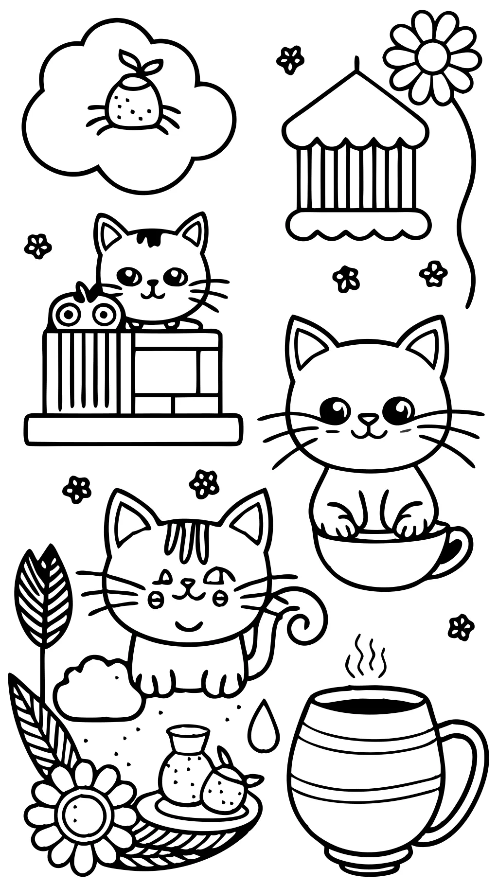 cat pictures coloring pages